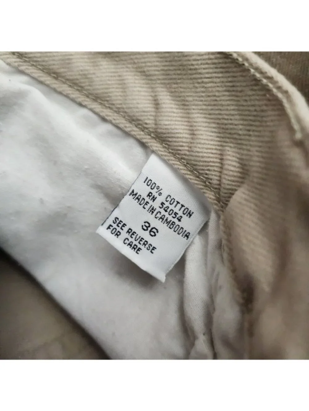 Vintage Mens Bugle Boy Jeans 750 Beige Denim Shorts Size 36